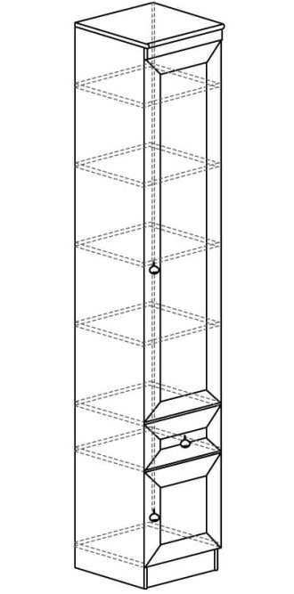 Шкаф многоцелевой 400 "Инна" 604 (денвер темный)