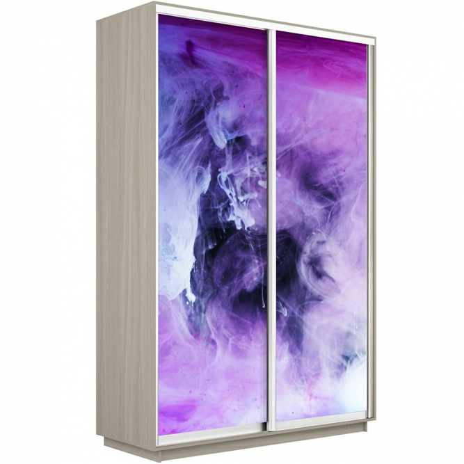 Шкаф-купе Экспресс 2-х дверный (Фото №1011 Фиолетовый дым)