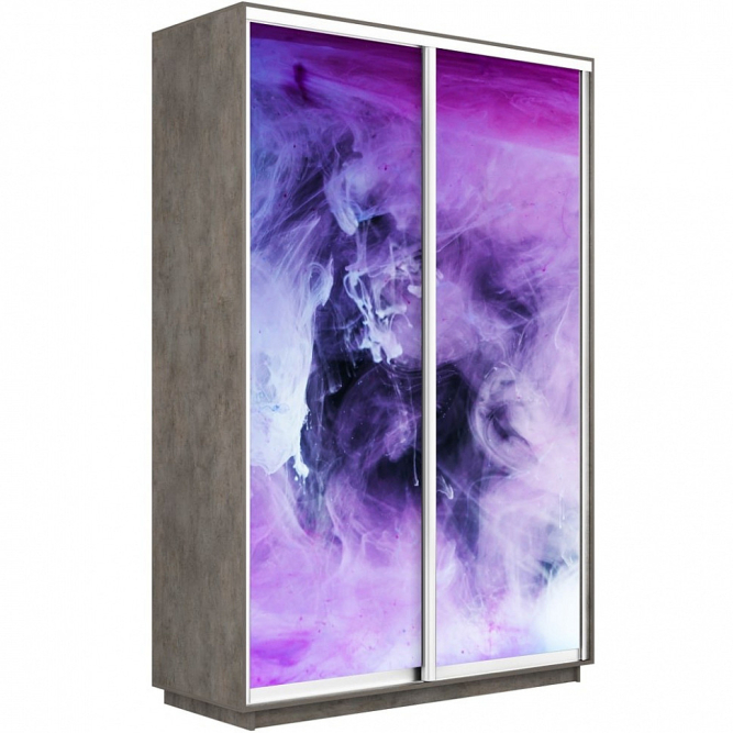 Шкаф-купе Экспресс 2-х дверный (Фото №1011 Фиолетовый дым)