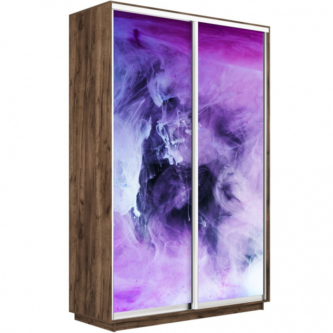 Шкаф-купе Экспресс 2-х дверный (Фото №1011 Фиолетовый дым)