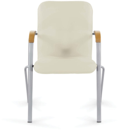 Кресло для приемных и переговорных BRABIX &quot;Samba CF-104&quot;, серый, бук (D-1), к/з бежевый, собрано, 532760