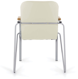 Кресло для приемных и переговорных BRABIX &quot;Samba CF-104&quot;, серый, бук (D-1), к/з бежевый, собрано, 532760