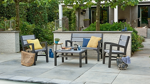 Комплект садовой мебели из ротанга Montero Set графит