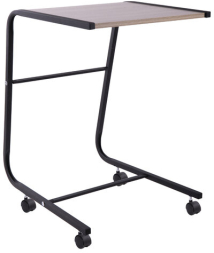 Стол BRABIX "Smart CD-012", 500х580х750 мм, ЛОФТ, на колесах, металл/ЛДСП дуб, каркас черный, 641880