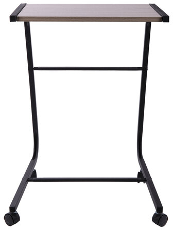 Стол BRABIX &quot;Smart CD-012&quot;, 500х580х750 мм, ЛОФТ, на колесах, металл/ЛДСП дуб, каркас черный, 641880