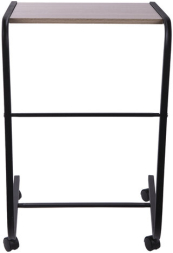 Стол BRABIX "Smart CD-012", 500х580х750 мм, ЛОФТ, на колесах, металл/ЛДСП дуб, каркас черный, 641880