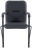 Кресло для приемных и переговорных BRABIX &quot;Samba CF-107&quot;, черный каркас, кожзам черный, собранное, 533189