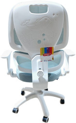 Кресло детское с поясничной поддержкой BRABIX KIDS "MG-225", сетка/ткань TW, голубое, 533317