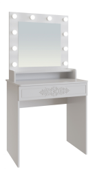 Туалетный столик с зеркалом Ассоль Лайт ТСН-4 белое дерево