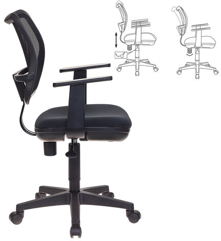 Кресло CH-797AXSN, с подлокотниками, черное, CH-797AXSN/26-2