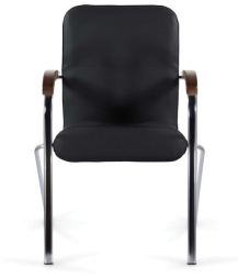 Кресло для приемных и переговорных BRABIX &quot;Samba CF-105 BOX-2&quot;, хром, орех (D-8), черный, разобрано, 532761