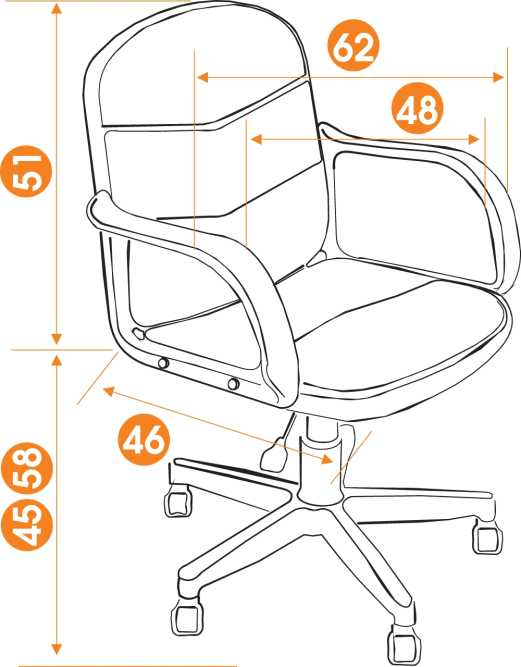 Кресло BAGGI ткань, серый/синий, С27/С24