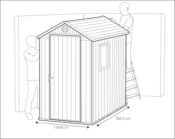 Сарай Дарвин 4х6 (Darwin 4x6), серый