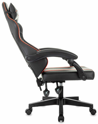 Кресло компьютерное BRABIX &quot;Shooter GM-123&quot;, 2 подушки, экокожа, черное/красное, 533190