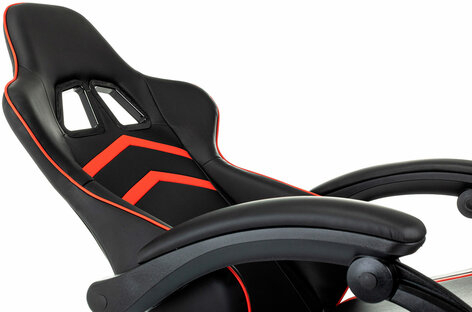 Кресло компьютерное BRABIX &quot;Shooter GM-123&quot;, 2 подушки, экокожа, черное/красное, 533190