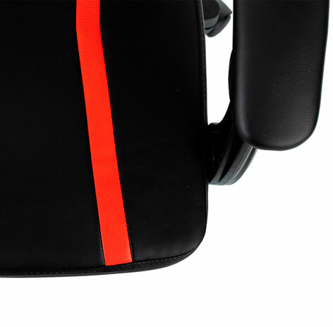 Кресло компьютерное BRABIX &quot;Shooter GM-123&quot;, 2 подушки, экокожа, черное/красное, 533190