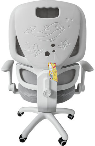 Кресло детское с поясничной поддержкой BRABIX KIDS "MG-225", сетка/ткань TW, серое, 533318