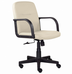 Кресло BRABIX &quot;Top MG-333&quot;, с подлокотниками, кожзам, бежевое, 532554