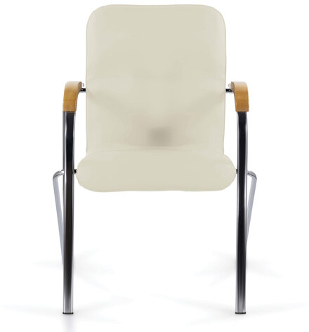 Кресло для приемных и переговорных BRABIX &quot;Samba CF-105 BOX-2&quot;, хром, бук (D-1), бежевый, разобрано, 532762