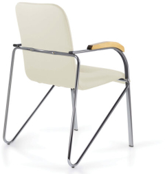 Кресло для приемных и переговорных BRABIX &quot;Samba CF-105 BOX-2&quot;, хром, бук (D-1), бежевый, разобрано, 532762