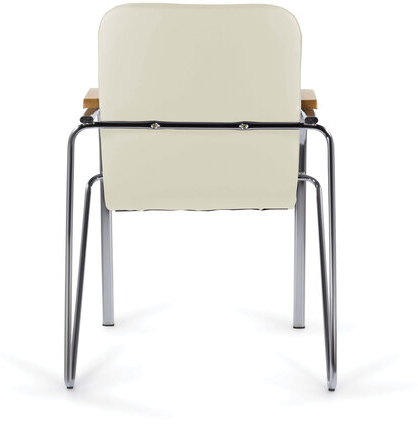 Кресло для приемных и переговорных BRABIX &quot;Samba CF-105 BOX-2&quot;, хром, бук (D-1), бежевый, разобрано, 532762