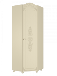 Шкаф угловой Ассоль плюс АС-521К (правый с короной) ваниль
