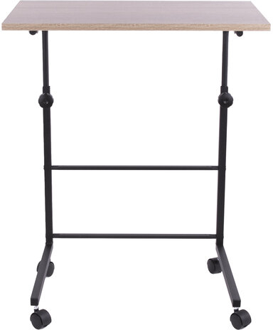 Стол BRABIX &quot;Smart CD-013&quot;, 600х420х745-860 мм, ЛОФТ, регулируемый, колеса, металл/ЛДСП дуб, каркас черный, 641882