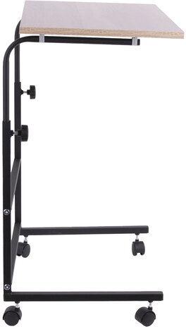 Стол BRABIX &quot;Smart CD-013&quot;, 600х420х745-860 мм, ЛОФТ, регулируемый, колеса, металл/ЛДСП дуб, каркас черный, 641882