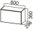Шкаф навесной ШГ600 (горизонт.) Бостон