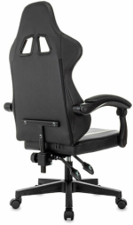 Кресло компьютерное BRABIX "Shooter GM-123", 2 подушки, экокожа, черное/белое, 533191