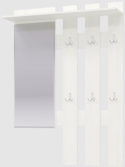 Вешалка с зеркалом Лира (2-3814)