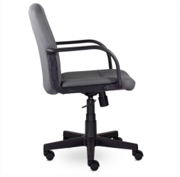 Кресло BRABIX &quot;Top MG-333&quot;, с подлокотниками, кожзам, серое, 532555