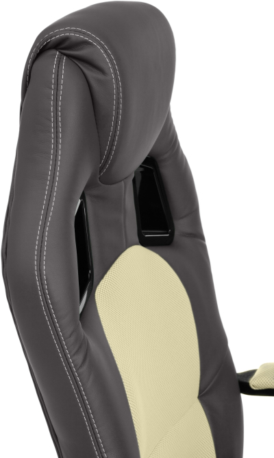 Кресло DRIVER кож/зам/ткань, металлик/фисташковый, 36/25