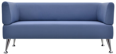 Диван мягкий трехместный "Норд", "V-700", 1560х720х730 мм, c подлокотниками, экокожа, голубой