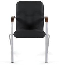 Кресло для приемных и переговорных BRABIX "Samba CF-106 BOX-2", серый, орех (D-8), черный, разобрано, 532763