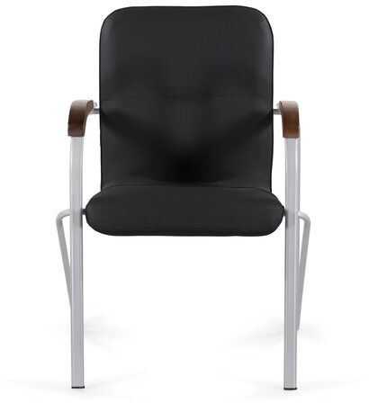 Кресло для приемных и переговорных BRABIX &quot;Samba CF-106 BOX-2&quot;, серый, орех (D-8), черный, разобрано, 532763