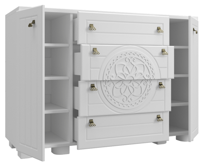 Комод «Монблан» МБ-36К белое дерево