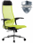 Кресло офисное МЕТТА &quot;К-4-Т&quot; хром, прочная сетка, сиденье и спинка регулируемые, светло-зеленое