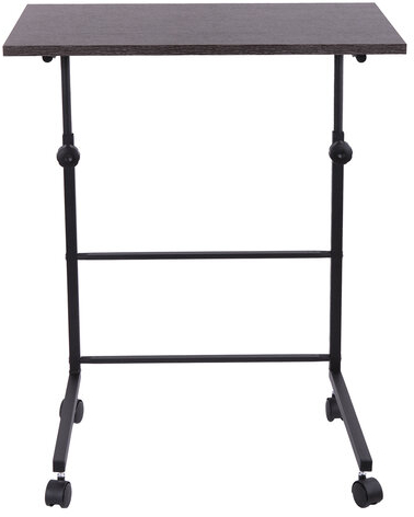 Стол BRABIX &quot;Smart CD-013&quot;, 600х420х745-860 мм, ЛОФТ, регулируемый, колеса, металл/ЛДСП ясень, каркас черный, 641883