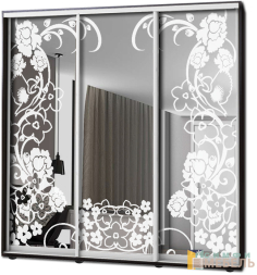 Шкаф купе 3х дв Пескоструй № 45