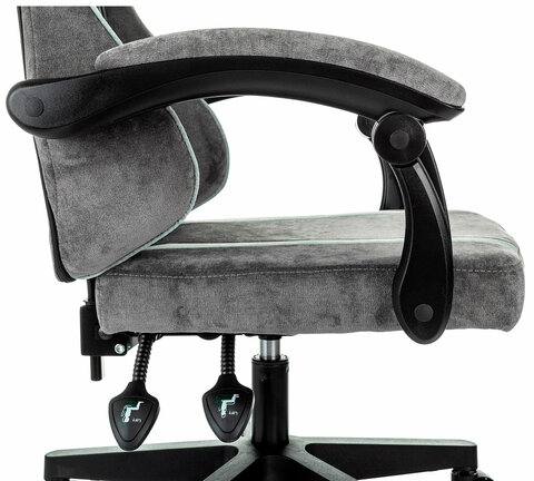 Кресло компьютерное BRABIX &quot;Shooter GM-123&quot;, 2 подушки, ткань, серое, 533192