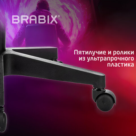 Кресло компьютерное BRABIX &quot;Shooter GM-123&quot;, 2 подушки, ткань, серое, 533192