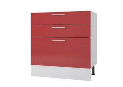 Стол рабочий 800 мм с тремя ящиками Люкс