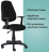Кресло BRABIX &quot;Comfort MG-321&quot;, регулируемая эргономичная спинка, ткань, черное, 532556