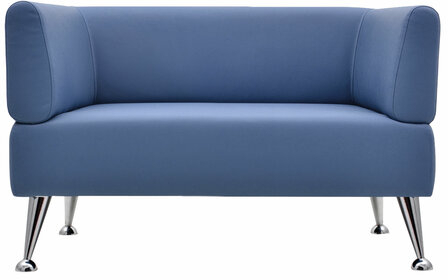 Диван мягкий двухместный &quot;Норд&quot;, &quot;V-700&quot;, 1280х720х730 мм, c подлокотниками, экокожа, голубой