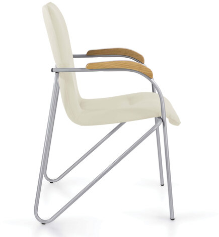 Кресло для приемных и переговорных BRABIX &quot;Samba CF-106 BOX-2&quot;, серый, бук (D-1), бежевый, разобрано, 532764