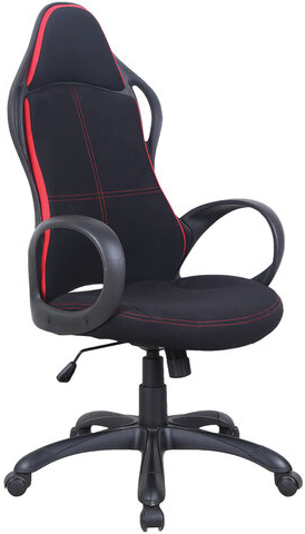 Кресло офисное BRABIX PREMIUM &quot;Force EX-516&quot;, ткань, черное/вставки красные, 531571