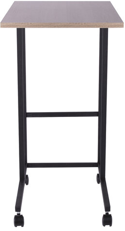 Стол BRABIX &quot;Smart CD-014&quot;, 380х600х755 мм, ЛОФТ, на колесах, металл/ЛДСП дуб, каркас черный, 641884