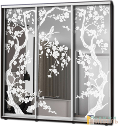 Шкаф купе 3х дв Пескоструй № 46