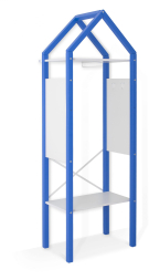 Напольный стеллаж-домик трансформер 2 в 1 Svogen синий